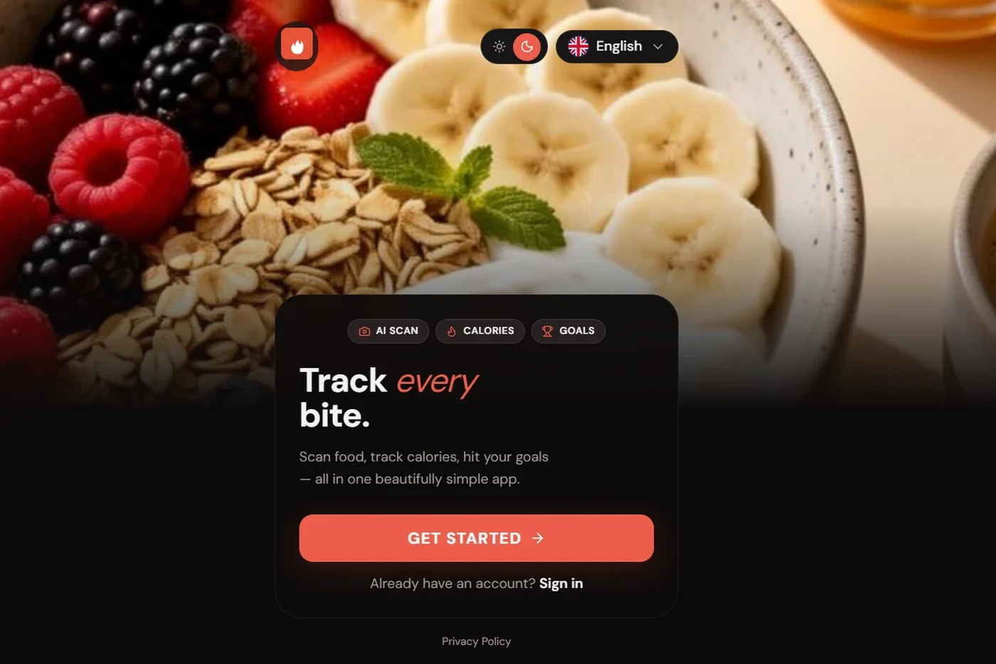 BiteFit — Webico-ს ნამუშევარი