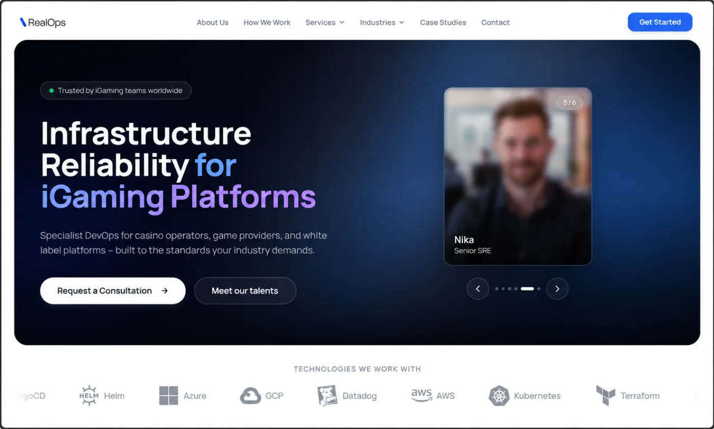 RealOps — ვებსაიტი, შექმნილი Webico-ს მიერ