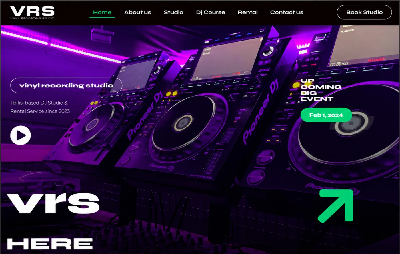 VRS Studio — ვებსაიტი, შექმნილი Webico-ს მიერ